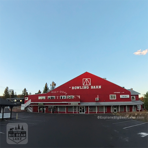 Bowling Barn_2_front of red building_copyright ExploreBigBearLake-dot-com