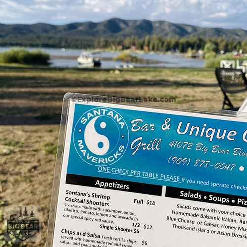 santana mavericks menu lakeside restaurant in big bear lake_copyright ExploreBigBearLake-dot-com