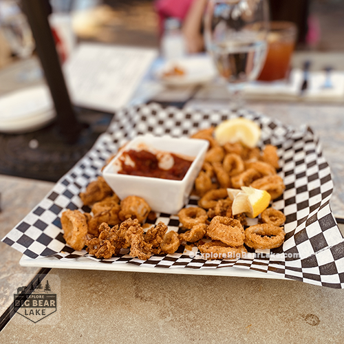 Santana and mavericks lakeside restaurant review_fried calamari appetizer_copyright_ExploreBigBearLake_dot_com