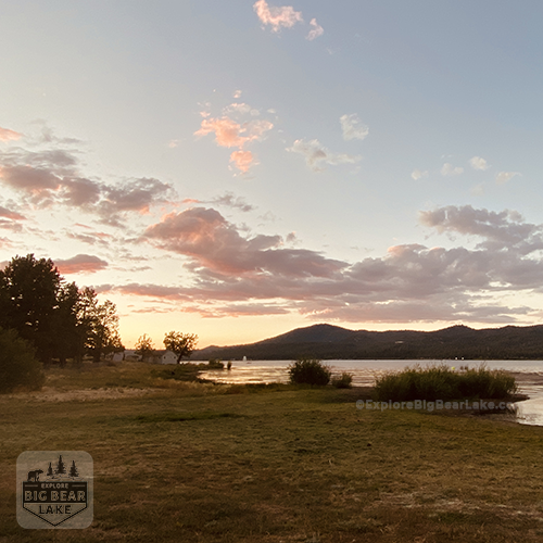 Santana and mavericks lakeside restaurant review_sunset on big bear lake_copyright_ExploreBigBearLake_dot_com